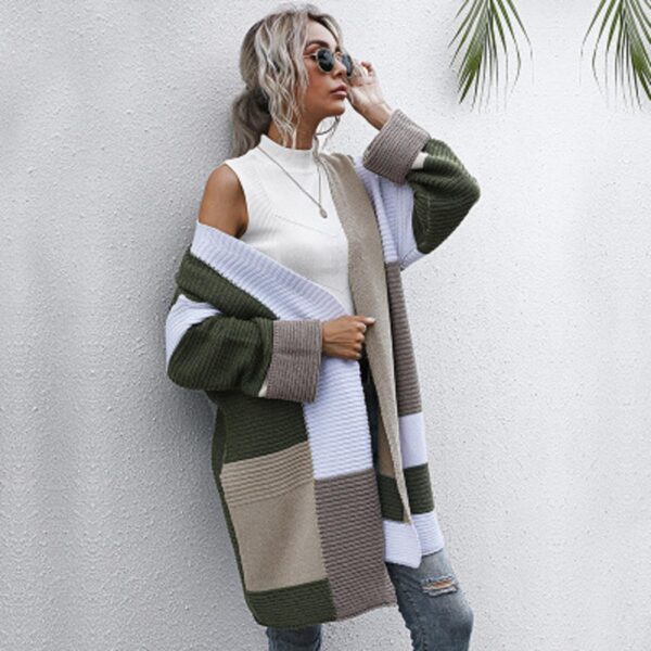 Lazy Thickened Long Knitted Cardigan Jacket Women