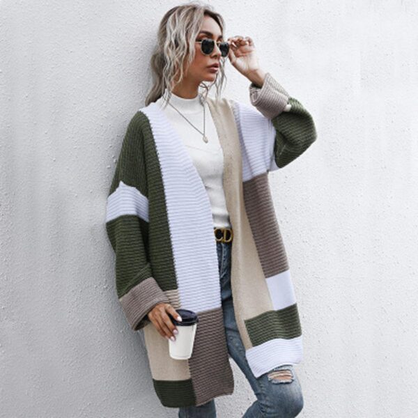 Lazy Thickened Long Knitted Cardigan Jacket Women